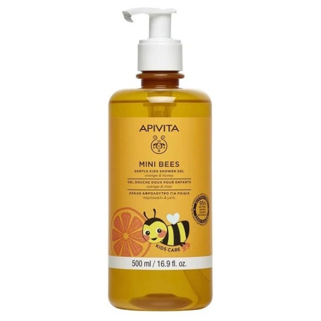 Apivita Mini Bees Gentle Kids Shower Gel Αφρόλουτρο με Πορτοκάλι και Μέλι 500ml