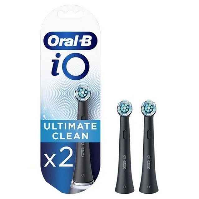Oral-B iO Ultimate Clean Black Κεφαλές Βουρτσίσματος 2 τεμ