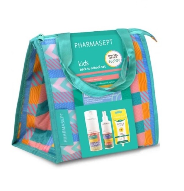 Pharmasept Kids Back to School με Kids Soft Hair Shampoo 300ml & X-lice Lotion 100ml & Arnica Cream Gel 15ml & Δώρο Lunch Bag