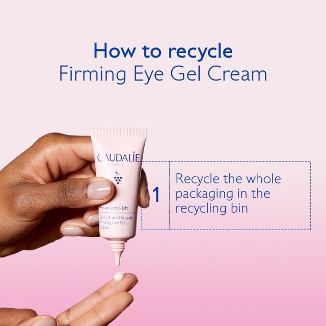 Caudalie New Resveratrol Lift Firming Eye Gel Cream Τζελ-Κρέμα Κατά Των Ρυτίδων & Των Πρηξιμάτων Για Νεανικό Βλέμμα 15ml
