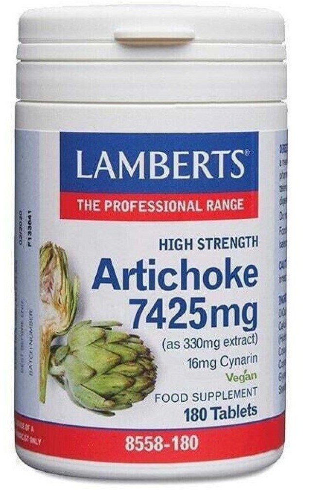 Lamberts Artichoke 7425mg Συμπλήρωμα Διατροφής με Εκχύλισμα Αγκινάρας 180tabs