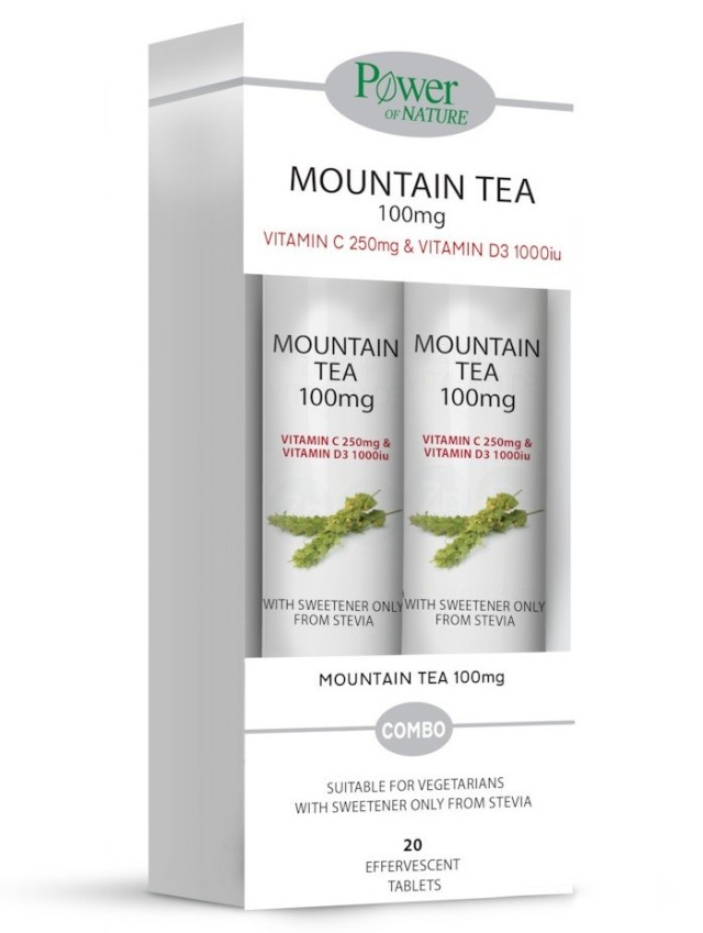 Power Health Mountain Tea Βιταμίνη 20 αναβράζοντα δισκία 1+1 ΔΩΡΟ