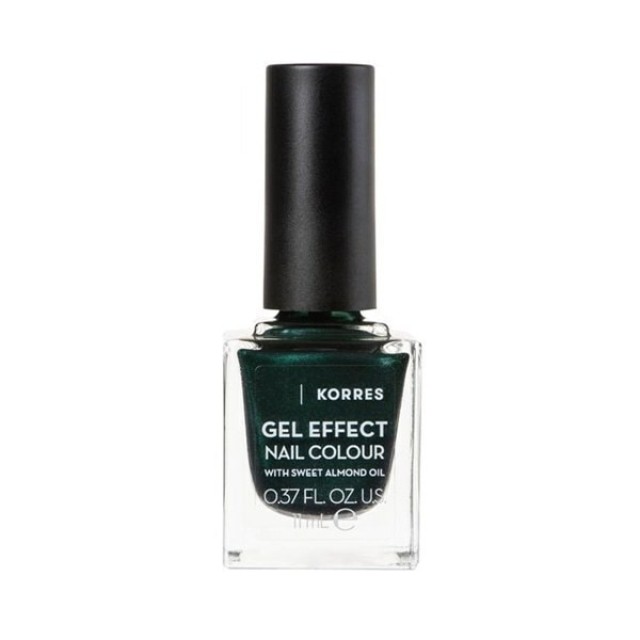 Korres Gel Effect Nail Colour 89 Velvet Green Βερνίκι Νυχιών με Αμυγδαλέλαιο 11ml