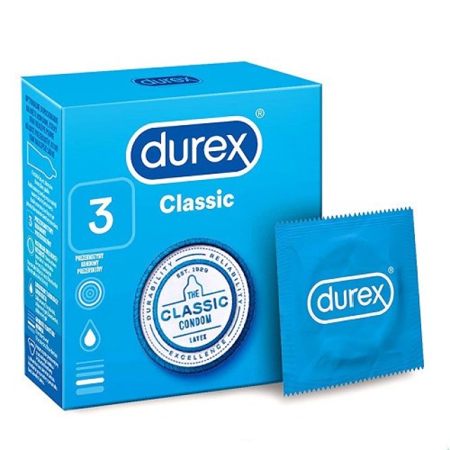 Durex Classic Κλασικά Προφυλακτικά 3τμχ