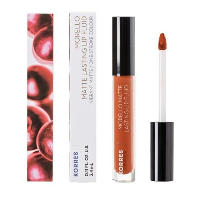 Korres Morello Matte Lasting Lip Fluid Υγρό Κραγιόν Μεγάλης Διάρκειας 48 Velvet Caramel 3.4ml