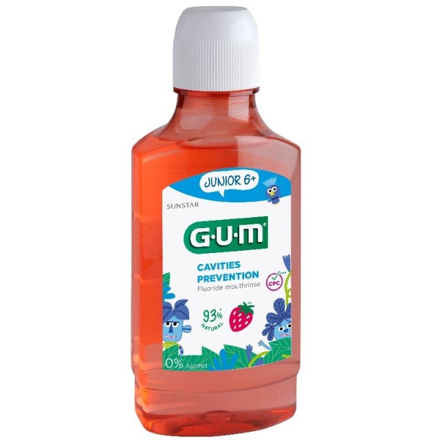 Gum Junior Παιδικό Στοματικό Διάλυμα με Γεύση Φράουλα 6+ 300ml