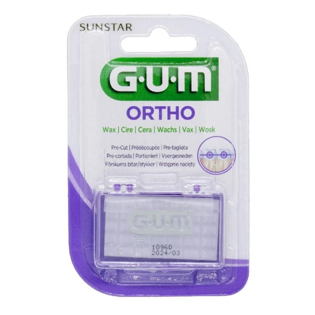 GUM Orthodontic Wax Ορθοδοντικό Κερί Για Τα Σιδεράκια Χωρίς Γεύση 1τμχ