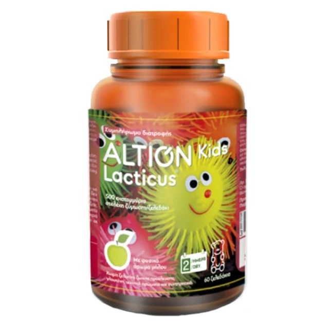 Altion Kids Lacticus Προβιοτικά για Παιδιά με Γεύση Πράσινο Μήλο 60 Ζελεδάκια