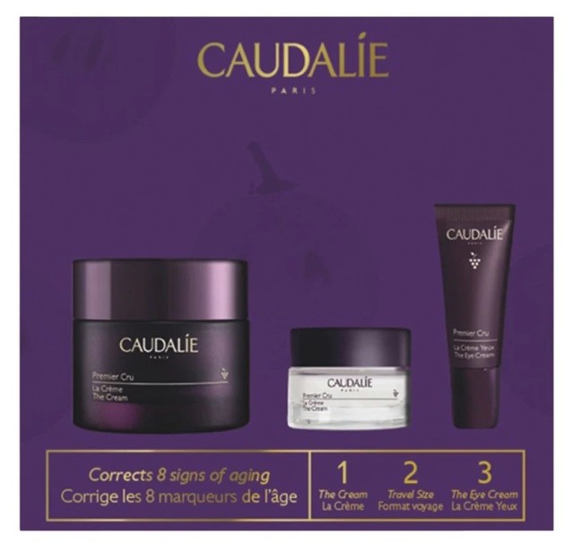 Caudalie Premier Cru Gift Set The Cream 50ml+The Eye Cream 5ml+The Cream 15ml