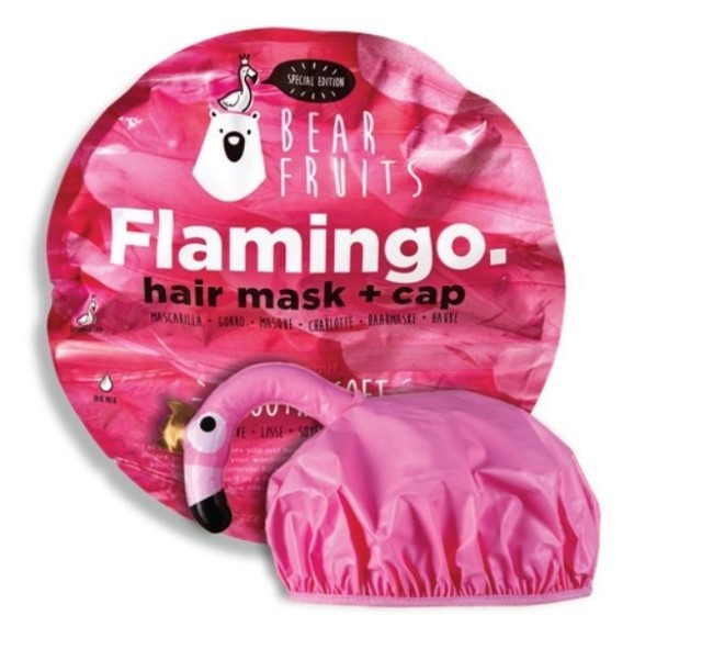 Bear Fruits Flamingo Hair Mask 20 ml & Cap Μάσκα για Μαλακά & Απαλά Μαλλιά + Σκουφάκι Φλαμίνγκο