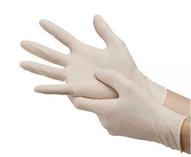 Latex Examination Gloves Εξεταστικά Γάντια Λάτεξ  με Πούδρα Small 100τεμ