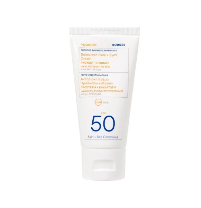 Korres Yoghurt Sunscreen Αντηλιακή Κρέμα - Gel για Πρόσωπο & Μάτια 50spf 50ml