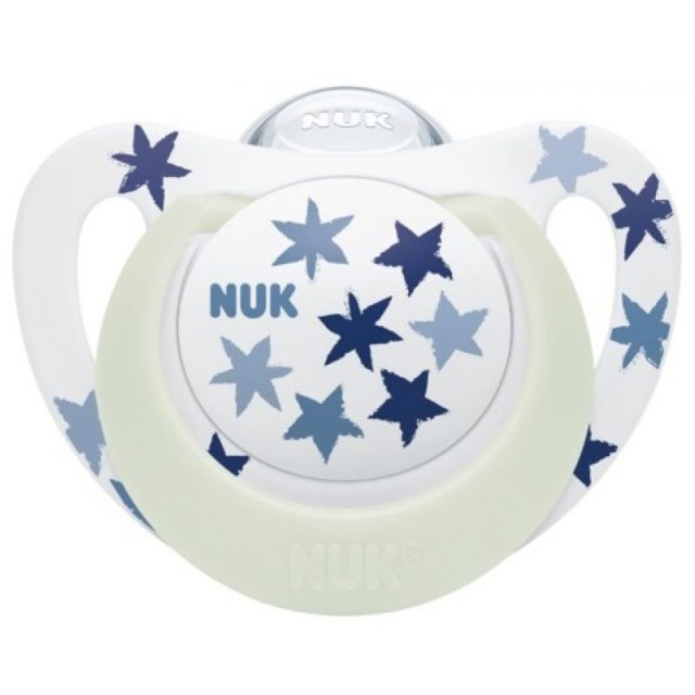 NUK Star Night Πιπίλα Σιλικόνης Μπλε 6-18m 1τμχ