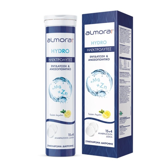 Elpen Almora Plus Hydro Ηλεκτρολύτες για Ενυδάτωση & Ενίσχυση Ανοσοποιητικού με Γεύση Λεμόνι 19αναβρ.δισκία