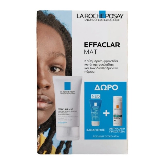 La Roche Posay Promo Effaclar Mat Σμηγματορυθμιστική Κρέμα Προσώπου 40ml & Δώρο Effaclar Gel 50ml & Anthelios Oil Correct 3ml