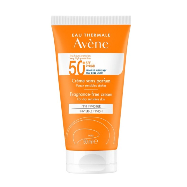 Avene Creme SPF50 Αντηλιακή Κρέμα Προσώπου Χωρίς Άρωμα για το Ξηρό Ευαίσθητο Δέρμα 50ml