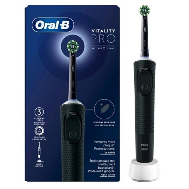 Oral-B Vitality Pro Ηλεκτρική Οδοντόβουρτσα Μαύρη 1τμχ