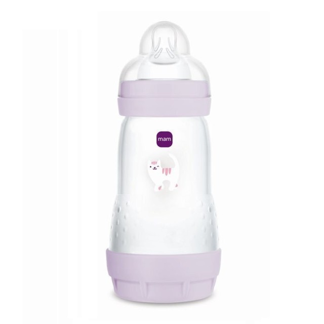 Mam Easy Start Anti-Colic Πλαστικό Μπιμπερό με Θηλή Σιλικόνης 2+ μηνών Μωβ 260ml