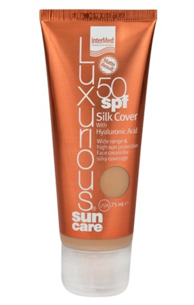 Intermed Luxurious Sun Care Silk Cover Natural Beige SPF50 Aντιηλιακή Κρέμα με Χρώμα 75ml