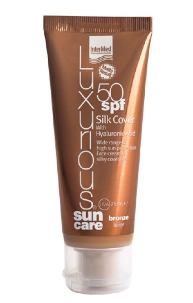Intermed Luxurious Sun Care Silk Cover Bronze Beige  SPF50 Aντιηλιακή Κρέμα με Χρώμα 75ml
