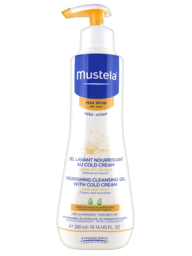 Mustela Nourishing Cleansing Gel with Cold Cream Καθαριστικό Τζελ για Ξηρό Δέρμα 300ml