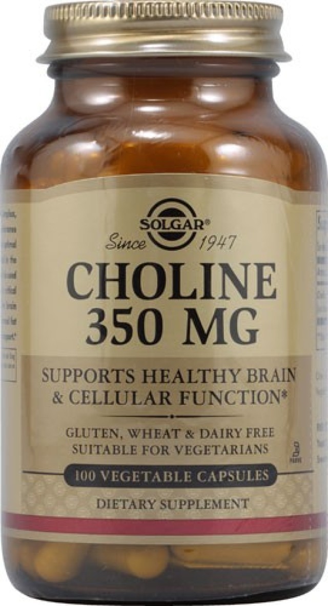Solgar Choline Χωλίνη 350mg 100Veg. Caps
