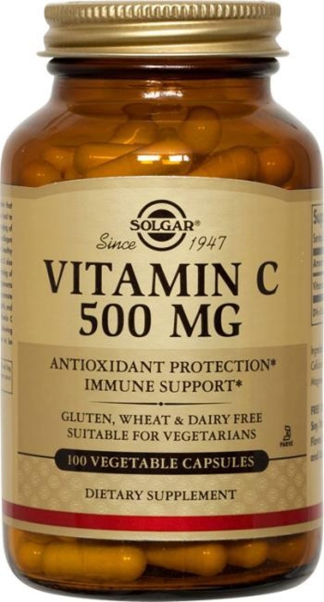 Solgar Vitamin C Βιταμίνη C 500mg 100Veg. Caps