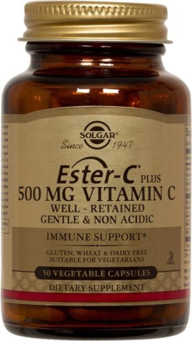 Solgar Ester-C Plus 500mg Βιταμίνη C σε Μη Όξινη Μορφή 50Veg. Caps