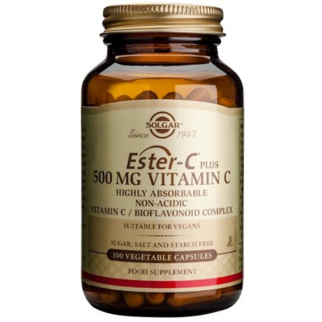 Solgar Ester-C Plus 500mg Βιταμίνη C σε Μη Όξινη Μορφή  100Veg. Caps