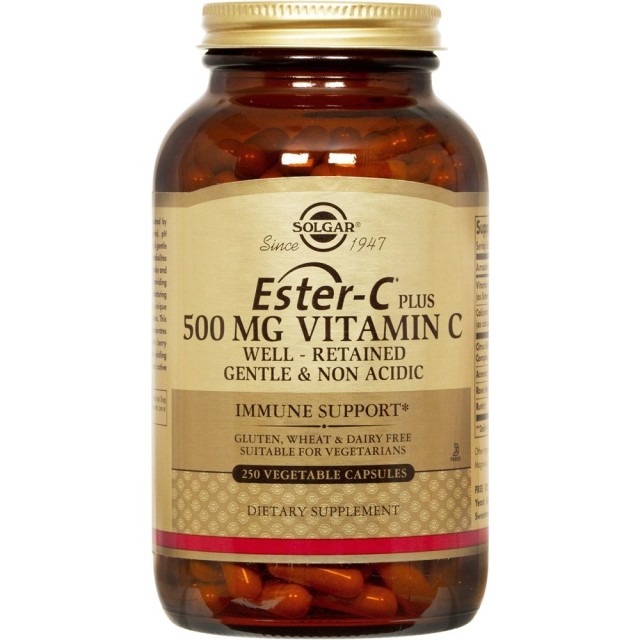 Solgar Ester-C Plus 500mg Βιταμίνη C σε Μη Όξινη Μορφή 250Veg. Caps