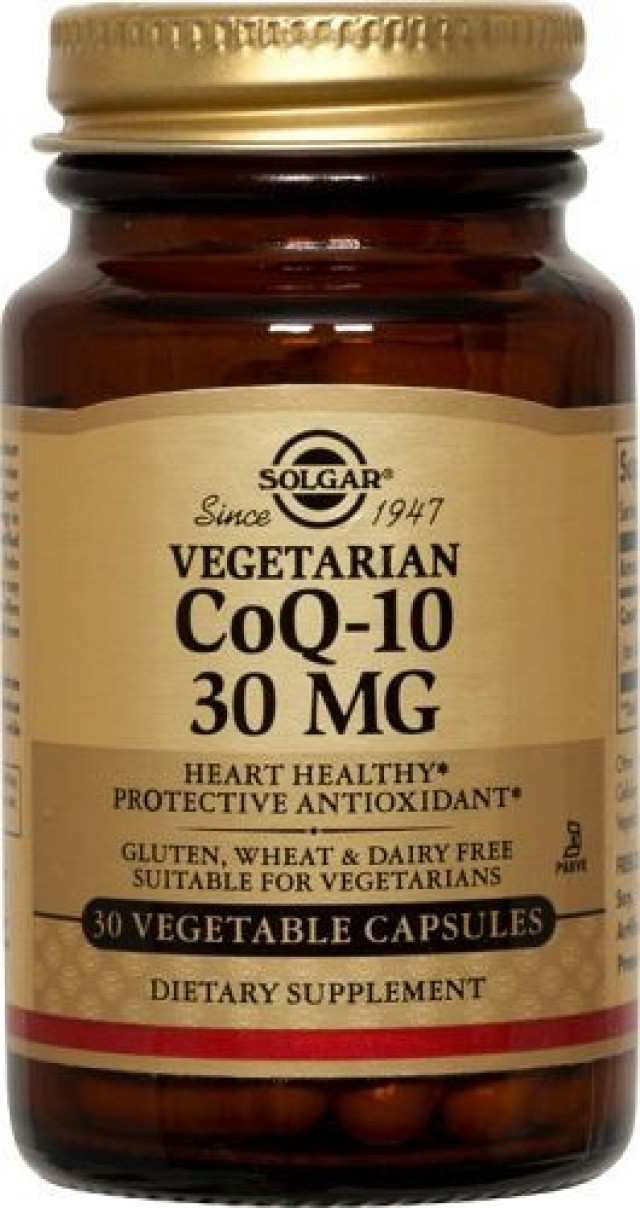 Solgar Vegetarian CoQ-10 Συνένζυμο Q10 30mg 30Veg. Caps