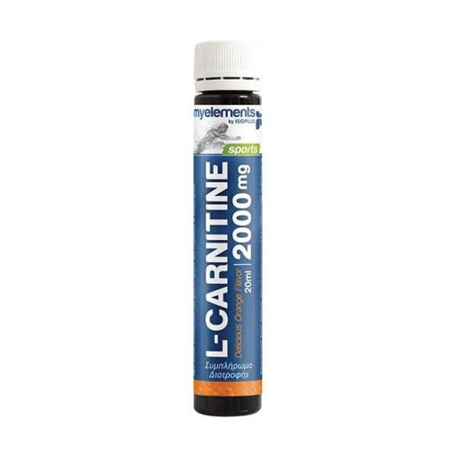 MyElements L-Carnitine Υγρή Καρνιτίνη 2000mg 12x20ml Πορτοκάλι