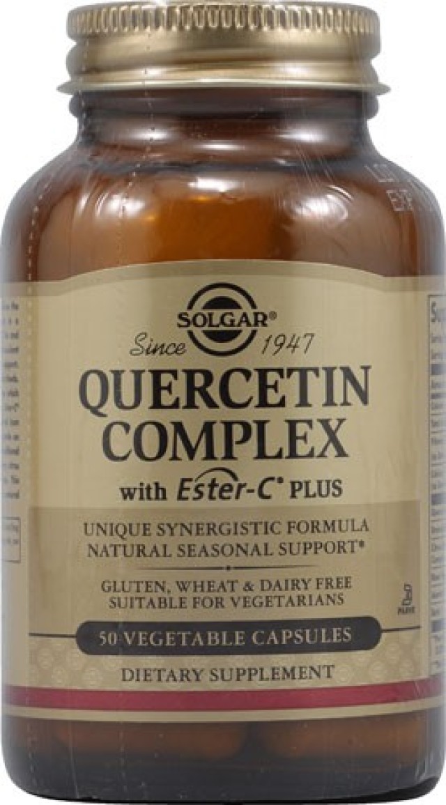 Solgar Quercetin Complex Συνδυασμός Κουερσετίνης με Βιταμίνη C 50Veg. Caps