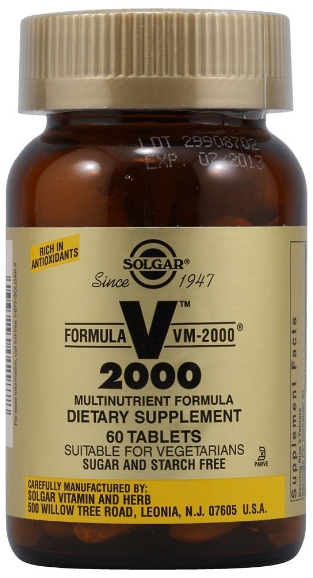 Solgar Formula VM-2000 Φόρμουλα Βιταμινών & Μετάλλων 60Tabs