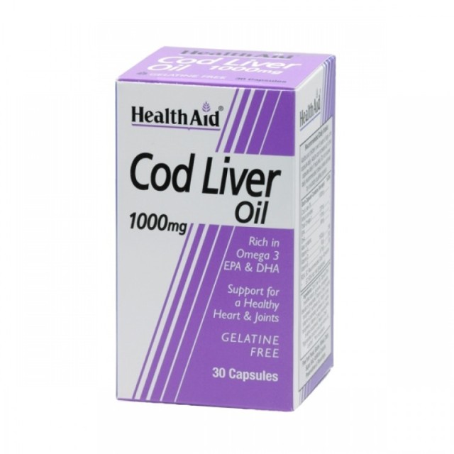 Health Aid Cod Liver Oil 1000mg Μουρουνέλαιο 30Caps