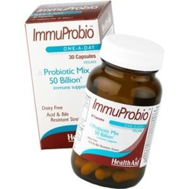 Health Aid Immuprobio Συνδυασμός 10 Προβιοτικών Στελεχών 30Veg. Caps