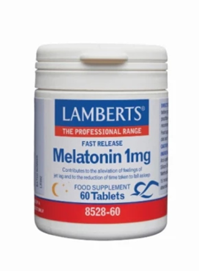 Lamberts Melatonin 1mg Fast Release Συμπλήρωμα Διατροφής Για τον Ύπνο Με Μελατονίνη 60tabs