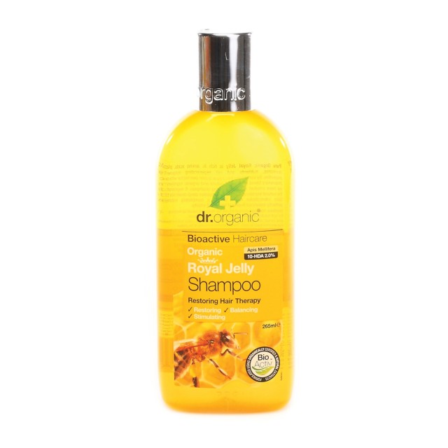 Dr.Organic Royal Jelly Shampoo Επανορθωτικό Σαμπουάν με Βασιλικό Πολτό 265ml