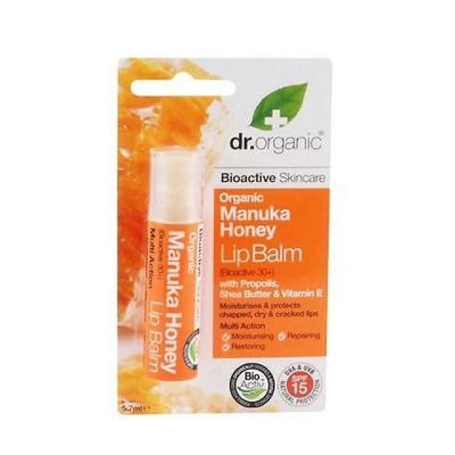 Dr.Organic Manuka Honey Lip Care Stick SPF15 Ενυδάτωση Χειλιών 5,7ml