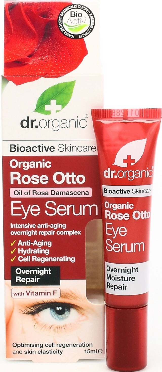 Dr.Organic Rose Otto Eye Serum Ορός για τα Μάτια με Έλαιο Τριαντάφυλλου 15ml