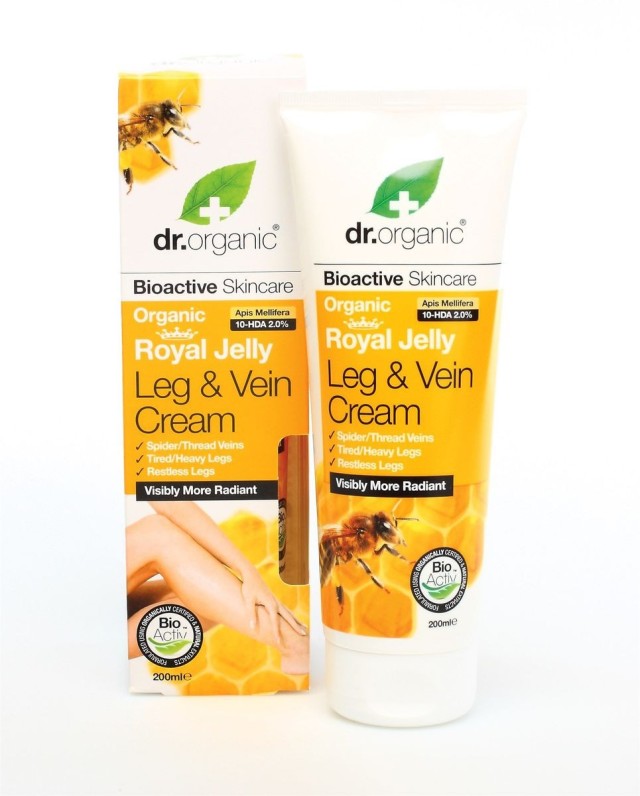 Dr.Organic Royal Jelly Leg & Vein Cream Κρέμα Ποδιών με Βασιλικό Πολτό 200ml