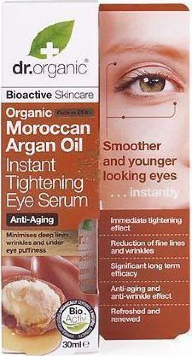Dr.Organic Organic Moroccan Argan Oil Instant Tightening Eye Serum Ορός Ματιών 30ml