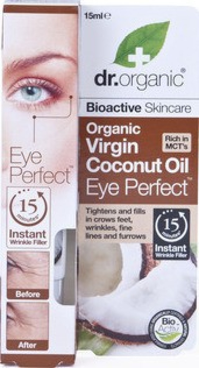 Dr.Organic Virgin Coconut Oil Eye Perfect Ορός Ματιών με Έλαιο Καρύδας 15ml