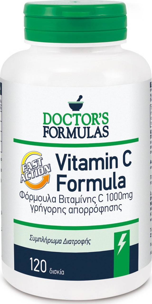 Doctors Formulas Vitamin C Βιταμίνη C Γρήγορης Απορρόφησης 120Tabs