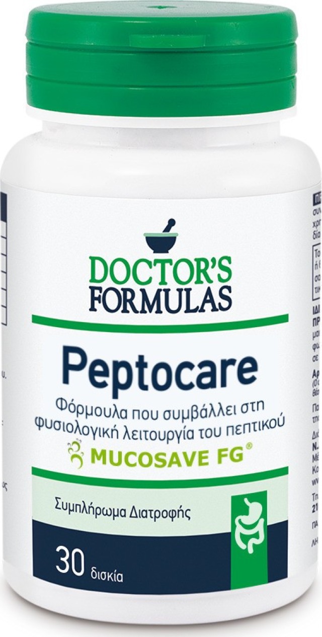 Doctors Formulas Peptocare Φυσιολογική Λειτουργία Πεπτικού 30Tabs