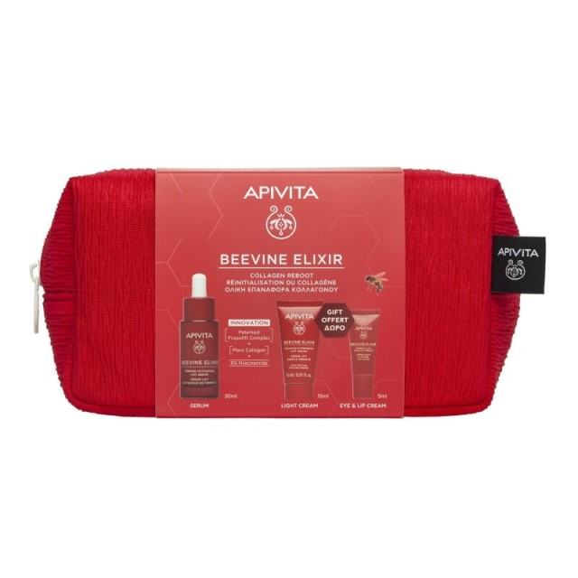 Apivita Promo Beevine Elixir Serum Ορός Ενεργοποίησης Σύσφιξης & Lifting 30ml & Αντιρυτιδική Κρέμα για Σύσφιξη & Lifting Ελαφριάς Υφής 15ml & Αντιρυτιδική Κρέμα Lifting για τα Μάτια & τα Χείλη 5ml