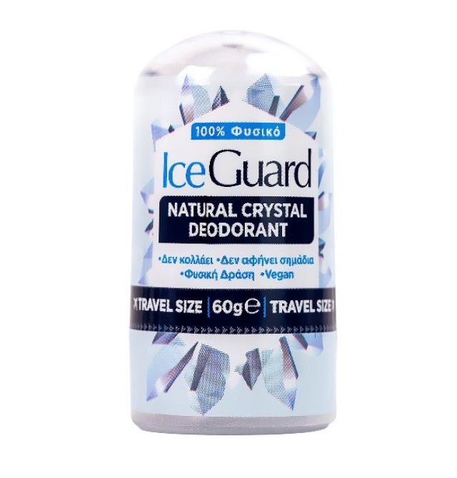 Optima Ice Guard Natural Crystal Deodorant Twist Up Mini Αποσμητικό Travel size 60g