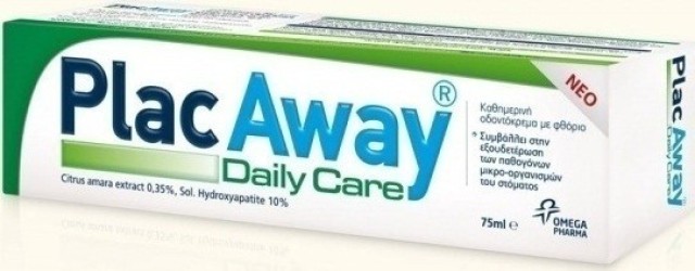 PlacAway Daily Care Καθημερινή Οδοντόκρεμα 75ml