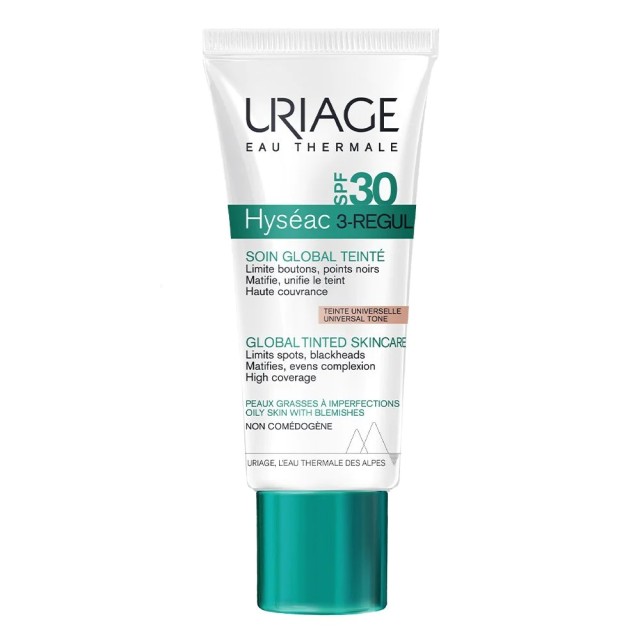 Uriage Hyseac 3-Regul Global Skincare Spf30 Tinted Κρέμα Προσώπου με Χρώμα Κατά των Ατελειών για Δέρμα με Τάση Ακμής 40ml