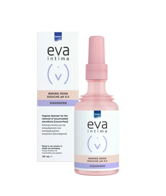 Intermed Eva Intima Douche Baking Soda pH9.0 Κολπική Πλύση μιας Χρήσης με Σόδα 147ml